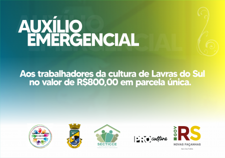 Auxilio Emergencial projeta beneficiar profissionais da Cultura na Terra do Ouro
